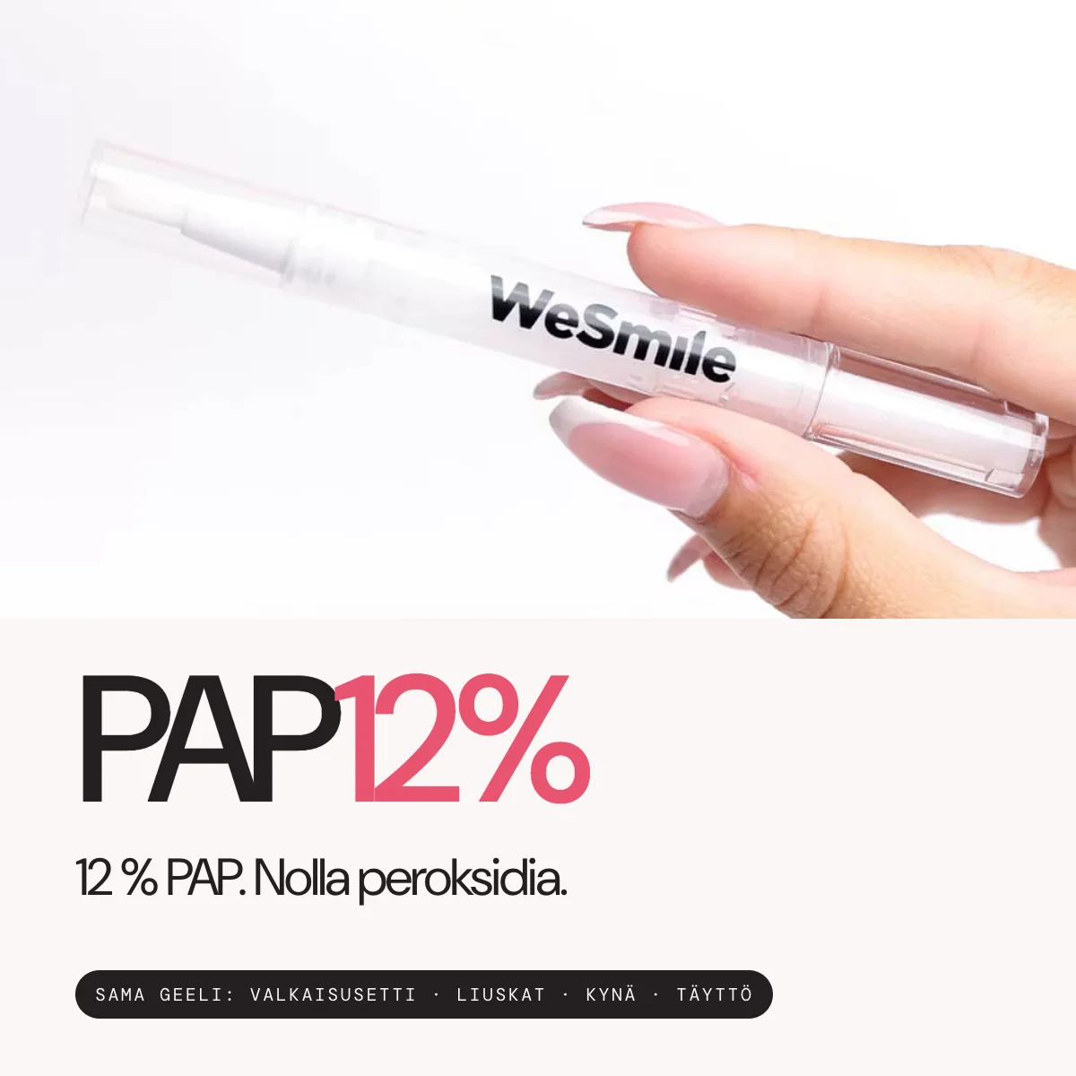 12 % PAP. Nolla peroksidia. Sama kerrottu pitoisuus kuin ensimmäisellä kuurillasi